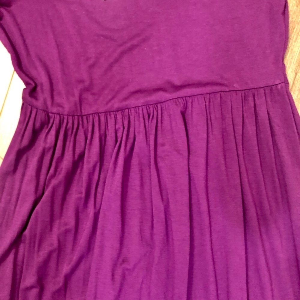 Purple long sleeve maxi maternity dress size small - Picture 3 of 5